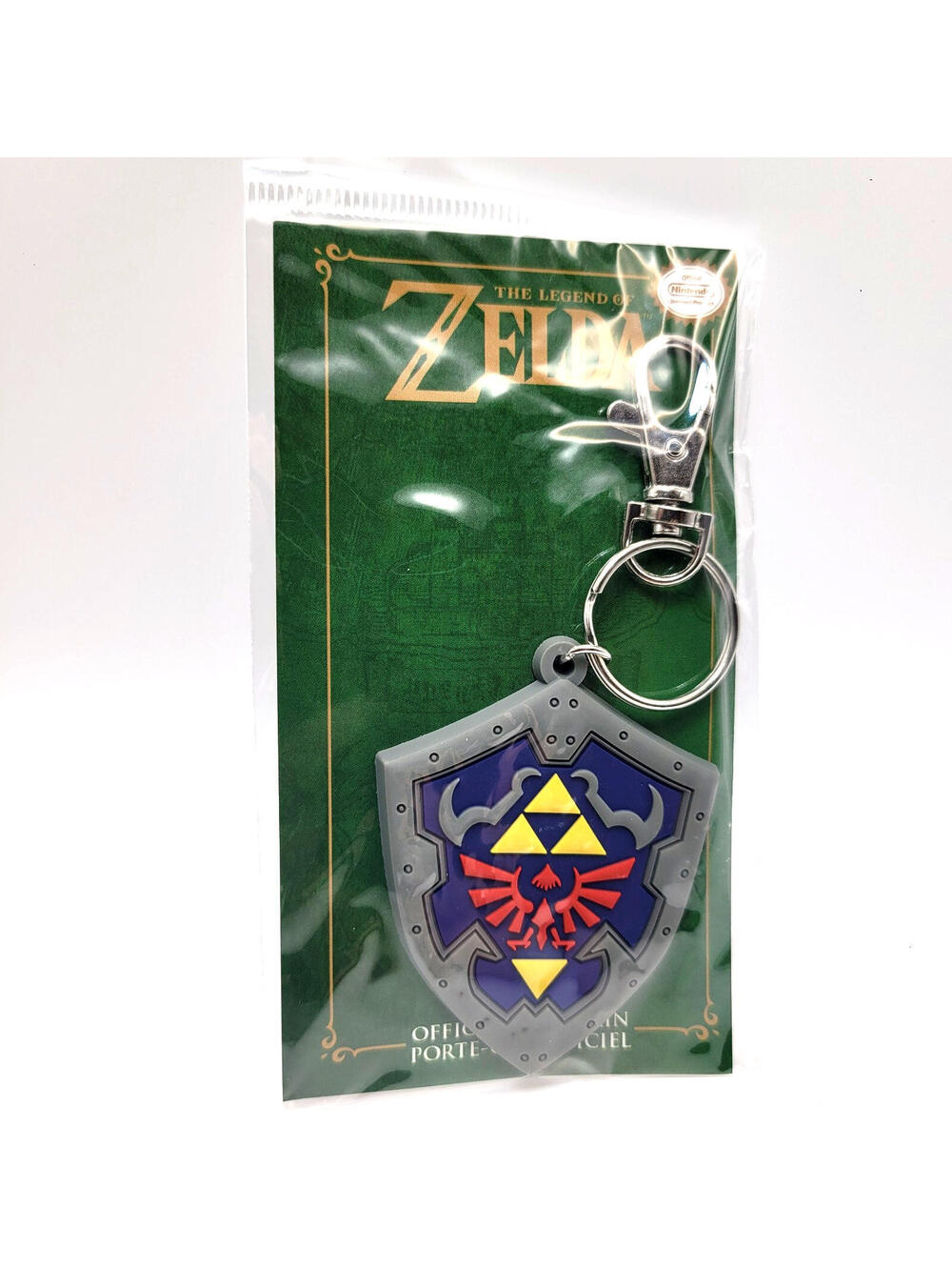 The Legend of Zelda Hylian Shield Rubber Keychain - Official Licensed - New